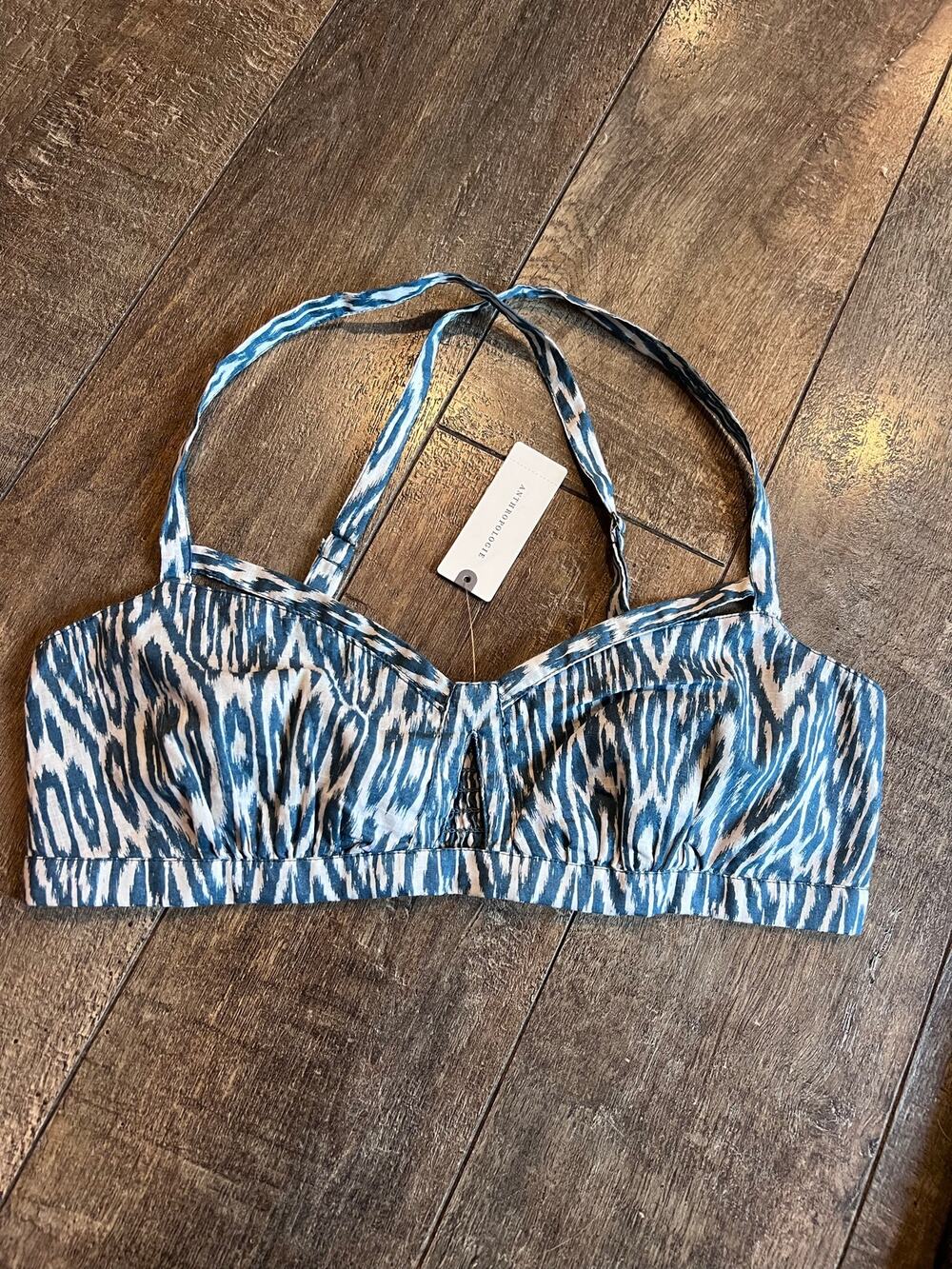 Anthropologie Pilcro Printed Surf Bra Top, NwT 58$